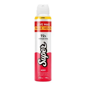 Desodorante Antitranspirante Super Berry 72h 250ml Aerossol