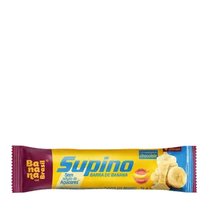 Barra de Frutas Supino Zero Banana Branco 24g