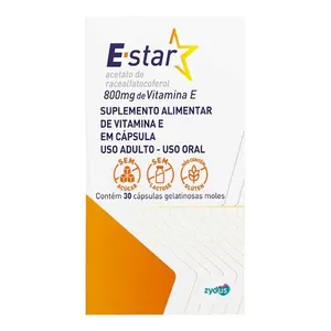 Suplemento Alimentar Zydus E-Star 800mg 30 Cápsulas