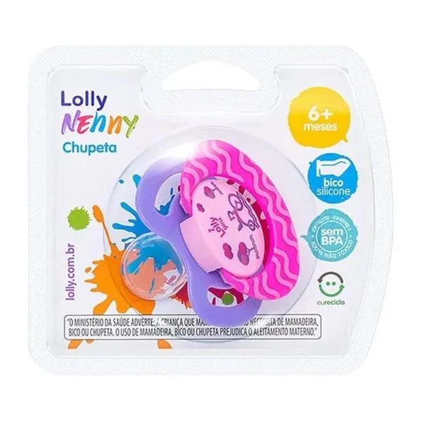 Chupeta Lolly Viva Silicone Rosa Tamanho 2 CHUP LOLLY TAM2 491501/F VIVA SILIC ROSA