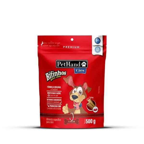 Bifinho PetHand para Cães Sabor Carne 500g BIFINHO PETHAND P/CAES CARNE 500G