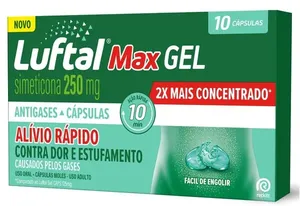 Luftal Max Gel 250mg 10 Cápsulas Moles