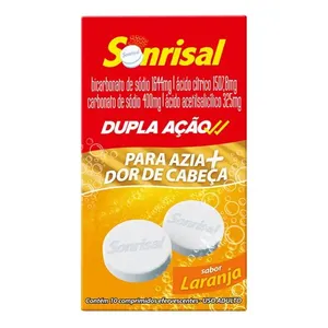Analgésico e Antiácido Sonrisal Laranja 10 Comprimidos Efervescentes
