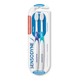 Kit Sensodyne Gentle Escova de Dente Extra Suave Dentes Sensíveis 2 Unidades