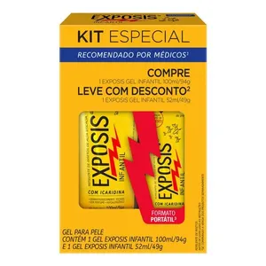Kit Exposis Infantil Repelente com Icaridina Gel 100ml + 52ml