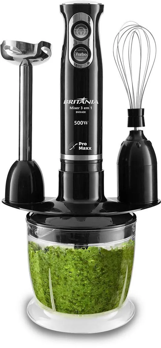 Mixer Britânia 3 Em 1 BMX400P Preto 220V