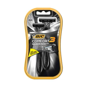 Aparelho de Barbear Descartável Bic Comfort 3 Black Night 2 Unidades