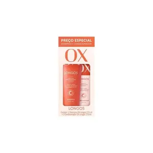Kit Shampoo Ox Longos 375ml 1 Unidade + Condicionador Ox Longos 170ml 1 Unidade