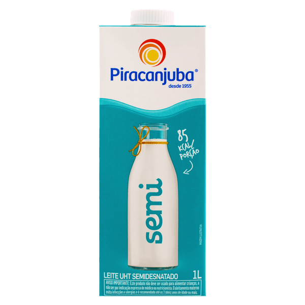 Leite UHT Semidesnatado Piracanjuba 1L