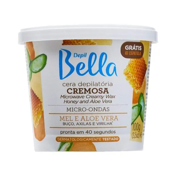 Cera Depilatória 100g Micro-ondas Mel & Aloe Vera Depil Bella CERA DEP DEPIL BELLA