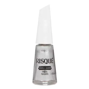 Esmalte Risqué Metálico Prata na Lata 8ml