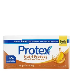 Sabonete em Barra Protex Nutri Protect Vitamina E 85g 6 unidades