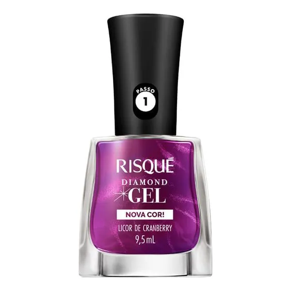 Esmalte Risqué Diamond Gel Licor De Cranberry 9,5ml