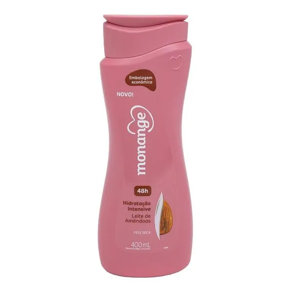Hidratante Corporal Monange Hidratação Intensiva Leite de Amêndoas Pele Seca 400ml