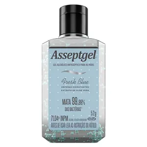 Álcool Gel Assept 52g Fresh Blue ALCOOL GEL ASSEPT 52G FRESH BLUE