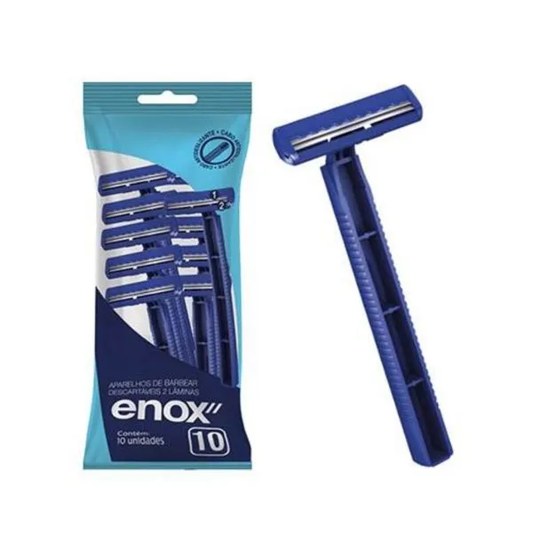 Barbeador Enox 2 Laminas C/10 Unidades