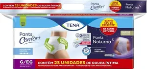 Kit Roupa Tena Pants G/EG com 16 Unidades + Pants Noturna com 7 Unidades