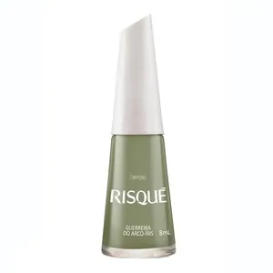 Esmalte Risqué Cremoso Verde Militar Guerreira do Arco-íris 8ml