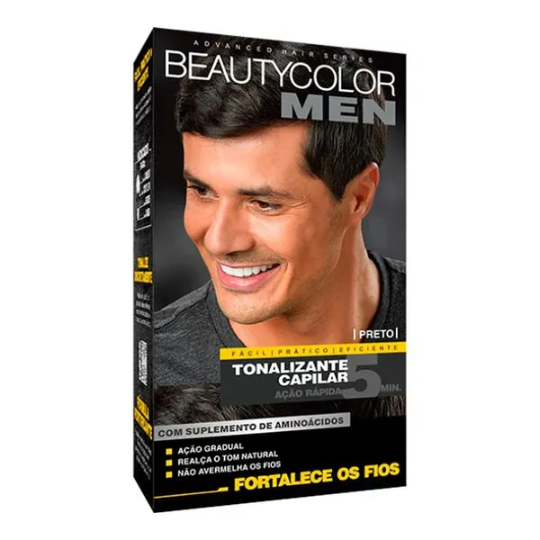 Tonalizante Capilar Beauty Color Men Sem Amônia Preto