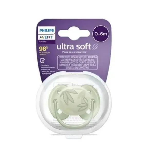 Chupeta Avent 0-6M SCF092/02 Ultra Soft Verde CHUP AVENT 0-6M SCF092/02 ULTRA SOFT VER