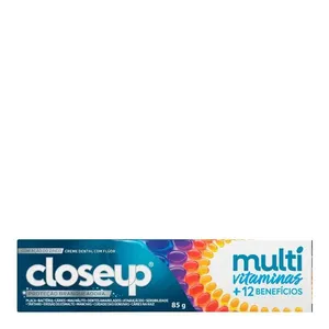 Creme Dental Close Up Branqueador Multivitaminas + 12 Beneficios 85g