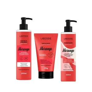 Kit Laborene Sabonete + Esfoliante + Hidratante Corporal Morango 200ml KIT LABORENE SAB 3UN+ESFOLIANTE+HID CORP