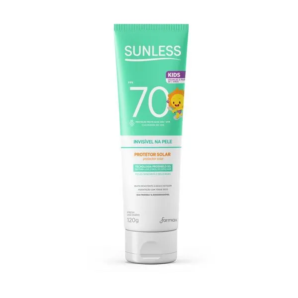 Protetor Solar Kids Fps70 Invisvel Sunless 120g
