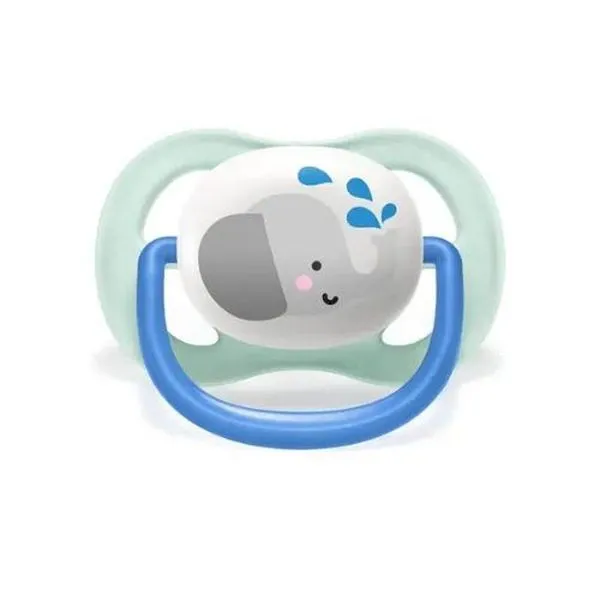 Chupeta Avent 0-6M SCF081/06 Ultra Air Elefante Azul CHUP AVENT 0-6M SCF081/06 ULTRA AIR ELEF
