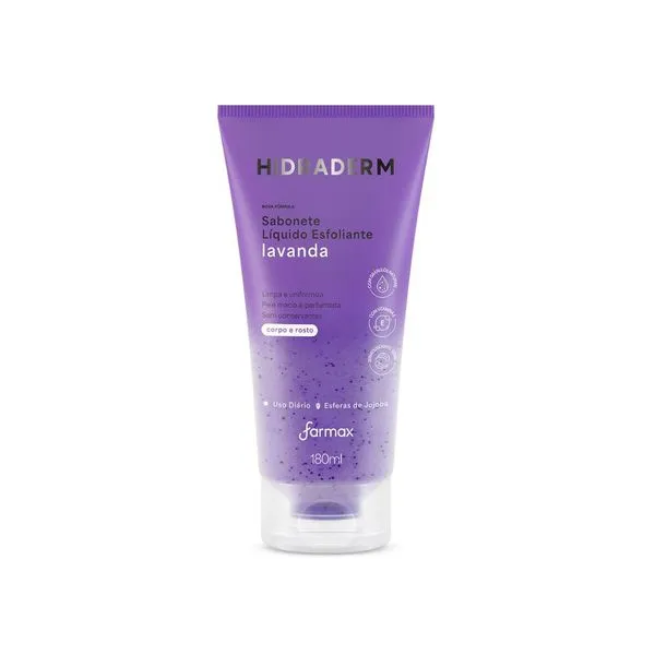 Sabonete Líquido Esfoliante Corporal Hidraderm Lavanda 180ml SAB LIQ ESFOLIANTE HIDRADERM 180ML LAVAN