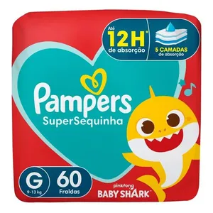 Fralda Pampers Supersequinha Tamanho G 60 Unidades