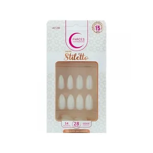 Unhas Post Fhaces Stiletto Natural 28 unidades UNHAS POST FHACES STILETTO NATURAL 28U