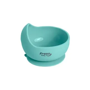 Freso Baby Tigela Alimentação Infantil Blw Silicone Livre Bpa Ventosa Antibacteriano Verde