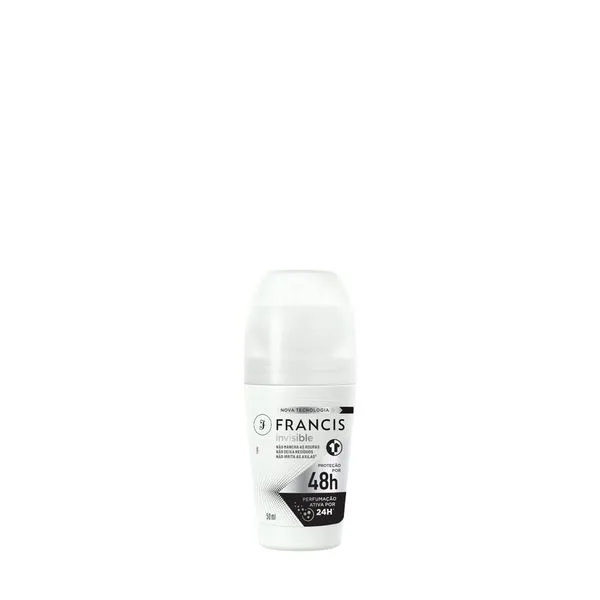 Desodorante Francis Roll-On Proteção 48h Invisible 50ml