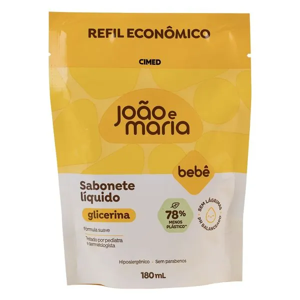 Sabonete Líquido João E Maria Sachê Refil Econômico 180ml