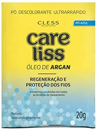 Pó Descolorante Care Liss Azul com Oleo De Argan 20G