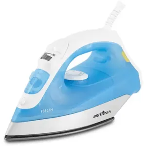 Ferro a Vapor Britânia, Base Antiaderente Auto-Limpeza Azul / Branco - FB167N 220V