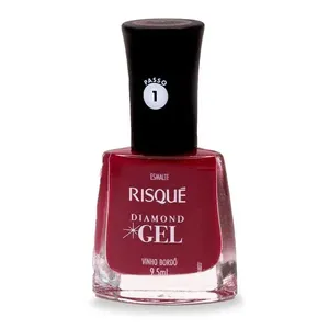 Esmalte Risqué Diamond Gel Vinho Bordô Cremoso 9,5ml ESM RISQUE DGEL CR V