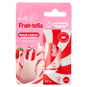 Balm Labial Vult Fruit-Tella Morango com Creme Vermelho Intenso 3,5g