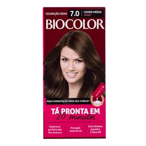 Tinta de Cabelo Biocolor 7.0 Louro Médio Arraso