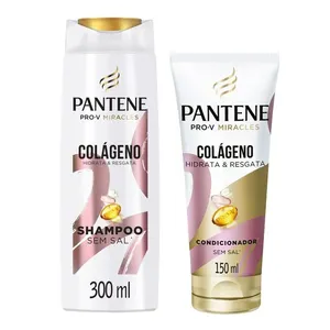 Kit Shampoo Pantene Colágeno 300ml + Condicionador 150ml
