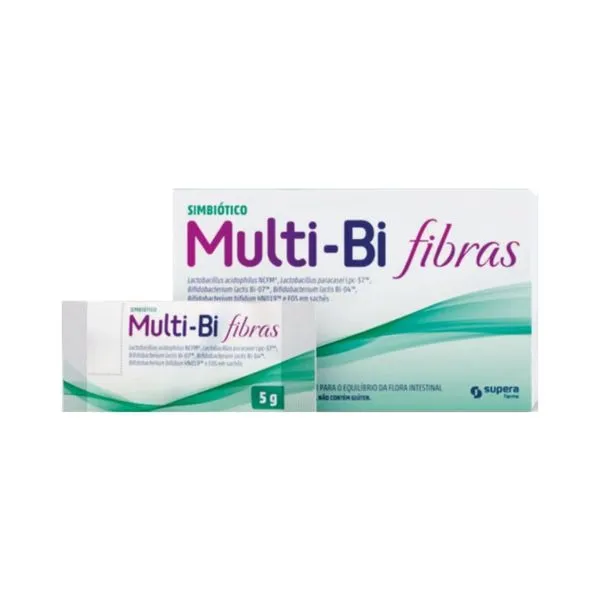 Multi-Bi Fibras Pó para Solução Oral 15 Sachês 5g