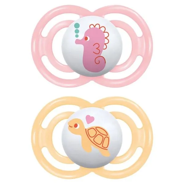 Chupeta Perfect Silicone Mam a Partir de 6 Meses 2 Unidades CH70322 CHUP MAM 6M+ 2978 PERFECT EMB DUPL GIRLS