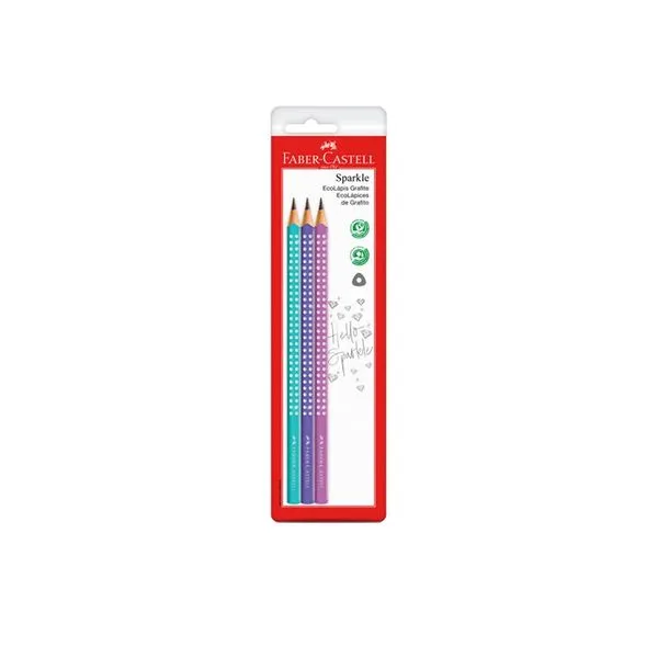 Lápis Grafite Faber Castell Spark Glam com 3 Unidades