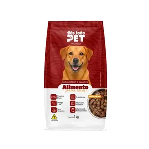 Ração São João Pet Adulto Raças Médias e Grandes 1kg RACAO SAO JOAO PET 1KG RACAS M E G CAES