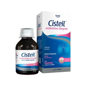 Cisteil 20mg/ml Sabor Framboesa Xarope Pediátrico 120ml + Copo Dosador