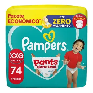 Fralda Pampers Pants Ajuste Total Tamanho XXG 74 Unidades