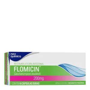 Probiótico Flomicin 200mg 6 Cápsulas