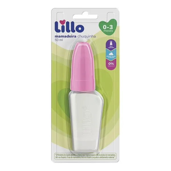 Mamadeira Lillo MiniForm Rosa 50ml