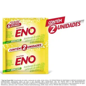Sal de Frutas Eno Pó Sabor Abacaxi 2 Envelopes 5g