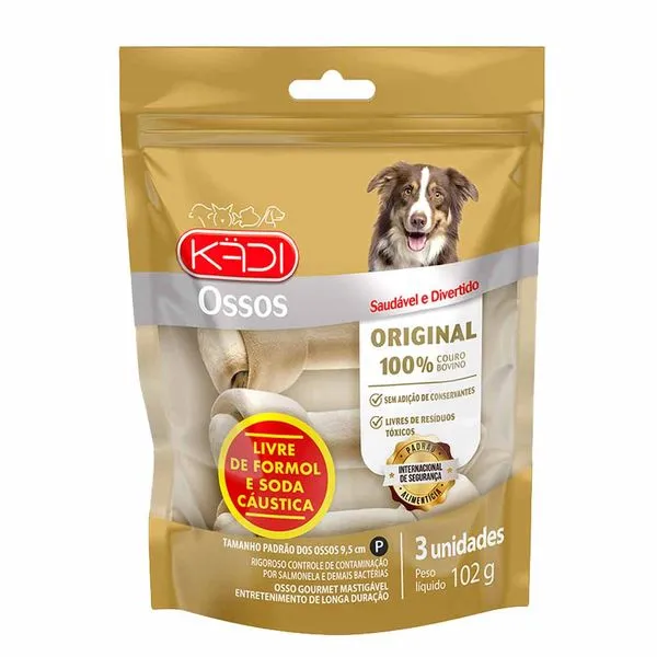 Petisco Cães Osso Original Pequeno Kadi 3 unidades